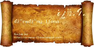 Örmény Ilona névjegykártya